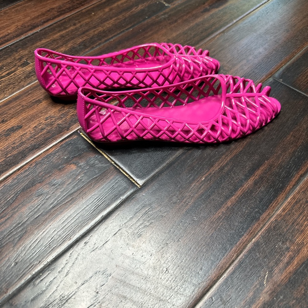 Lattice jelly pvc sandal flat beach shoes retro American Apparel coastal